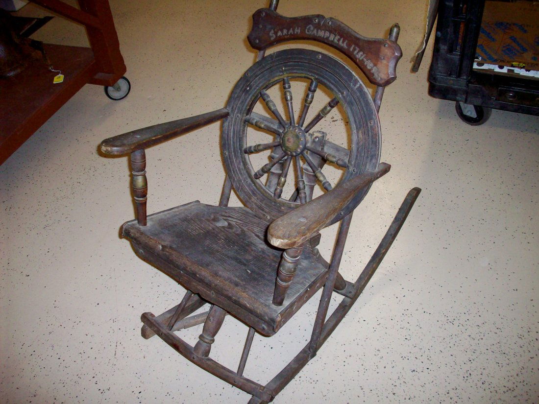 Spinning Wheel Rocking Chair