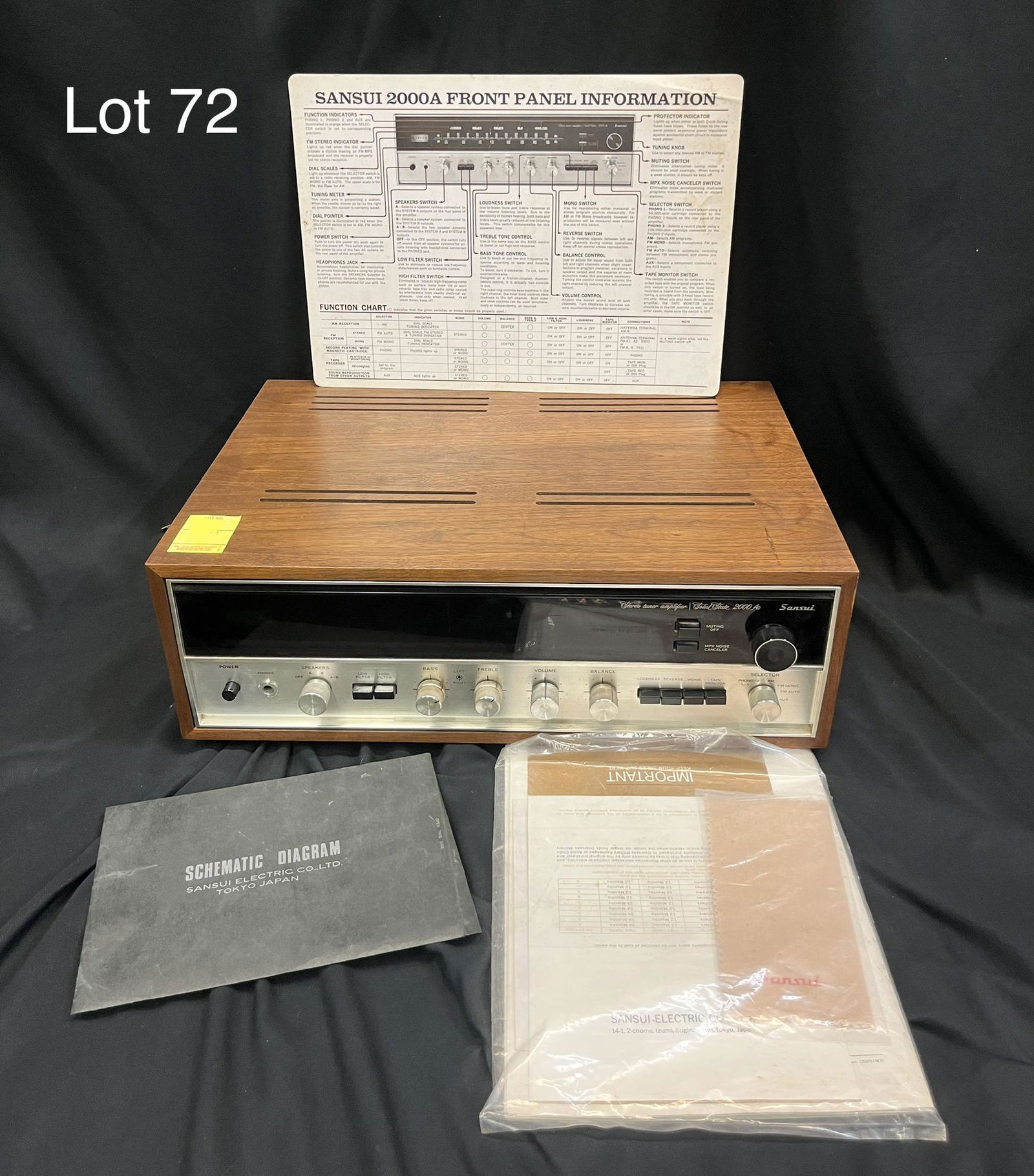 Sansui 2000a Solid State Stereo Tuner Amplifier Auction