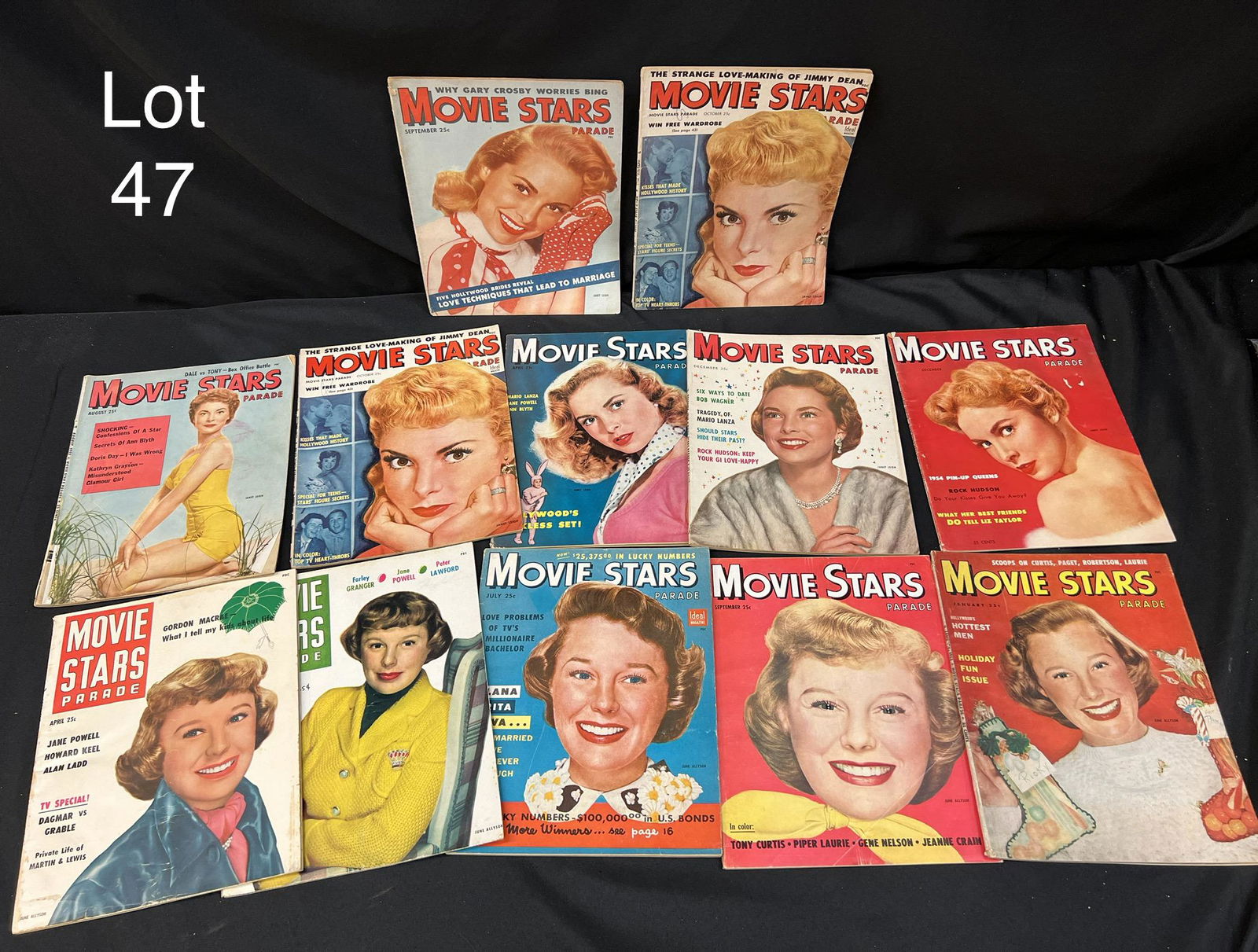 Collection of 1940s/1950s "Movie Stars Parade" Magazines Featuring Covers with Janet Leigh, June (1 of 12)