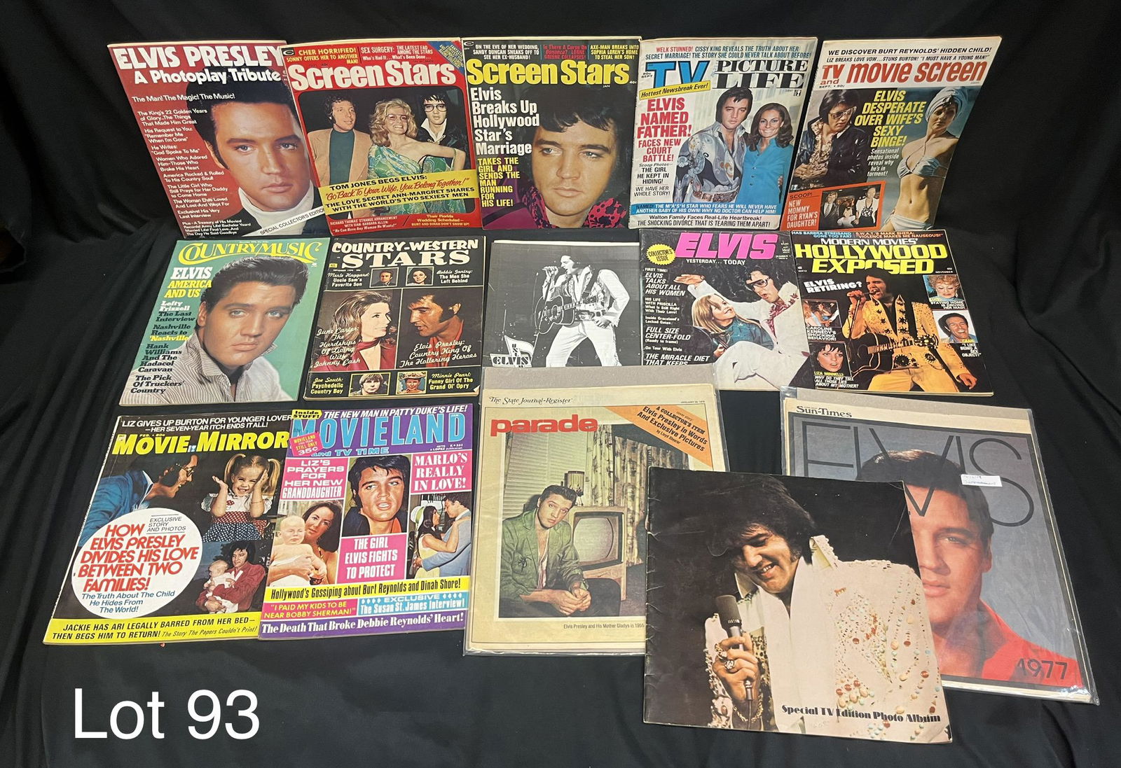 Collection of 1970s Celebrity Magazines Featuring Elvis Presley (1 of 8)
