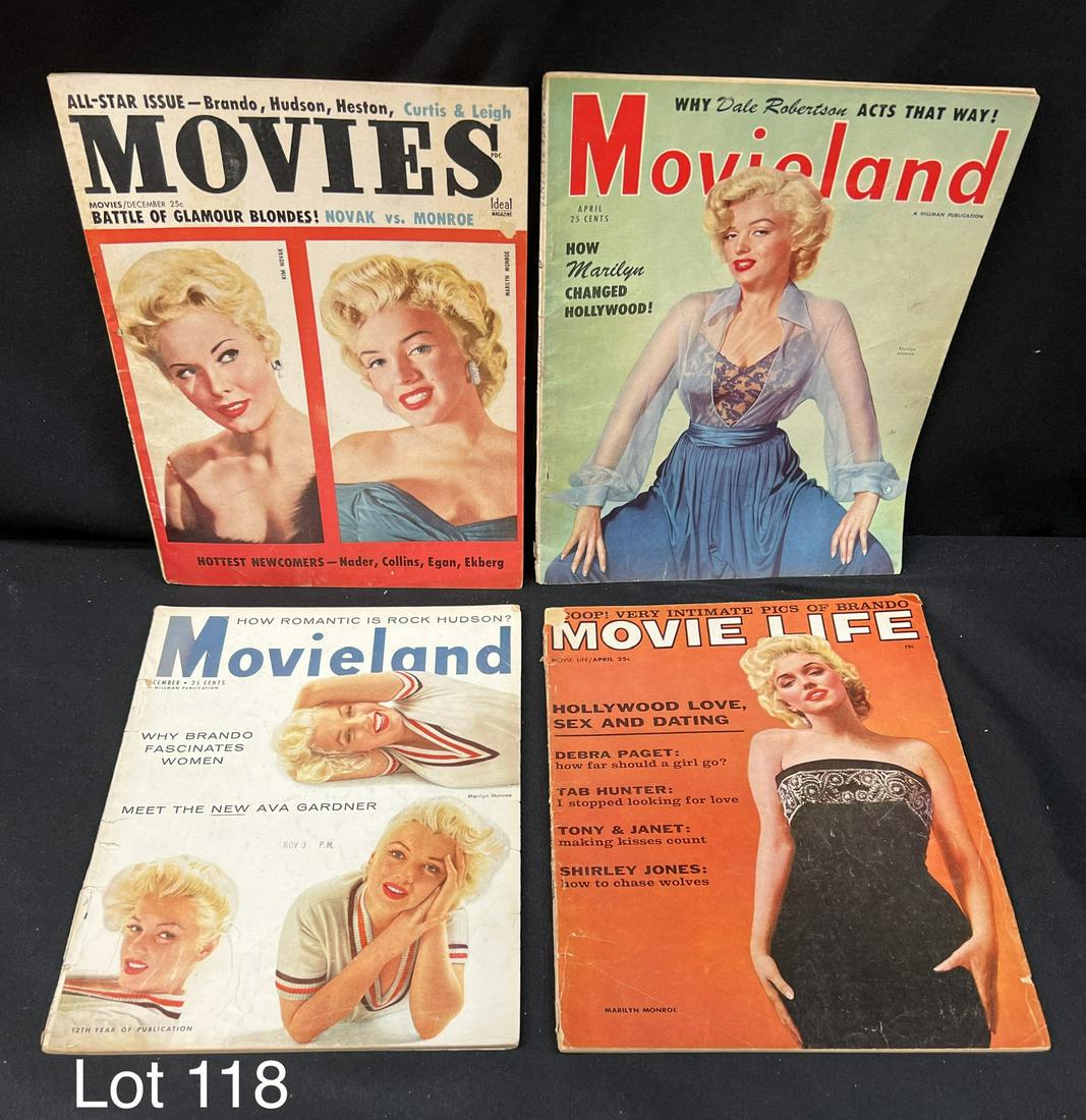 Lot of RARE Vintage Magazines Featuring Marilyn Monroe (1 of 8)