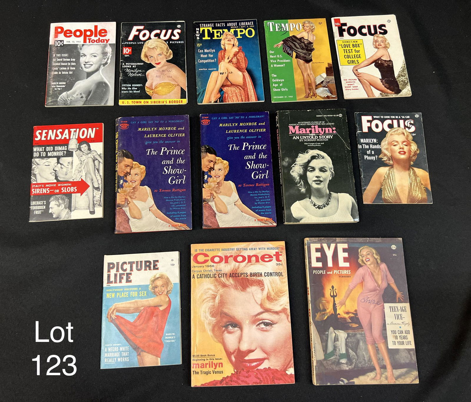 Lot of Marilyn Monroe Books and Magazines (1 of 8)