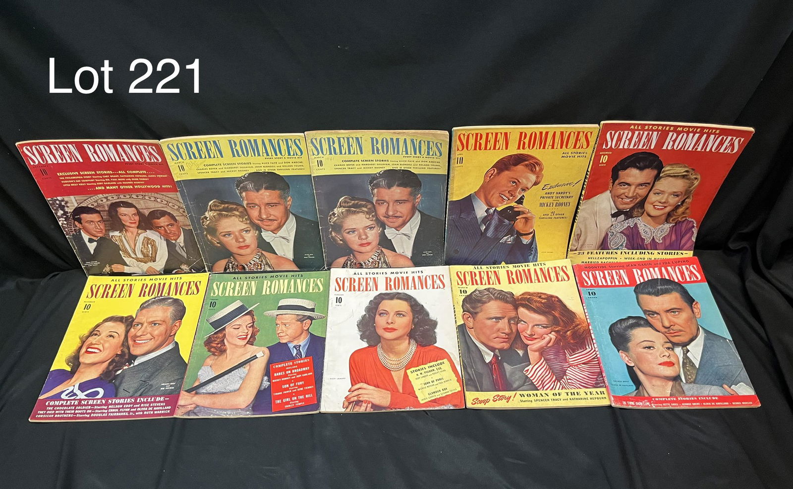 Set of Early 1940s "Screen Romances" Magazines (1 of 6)