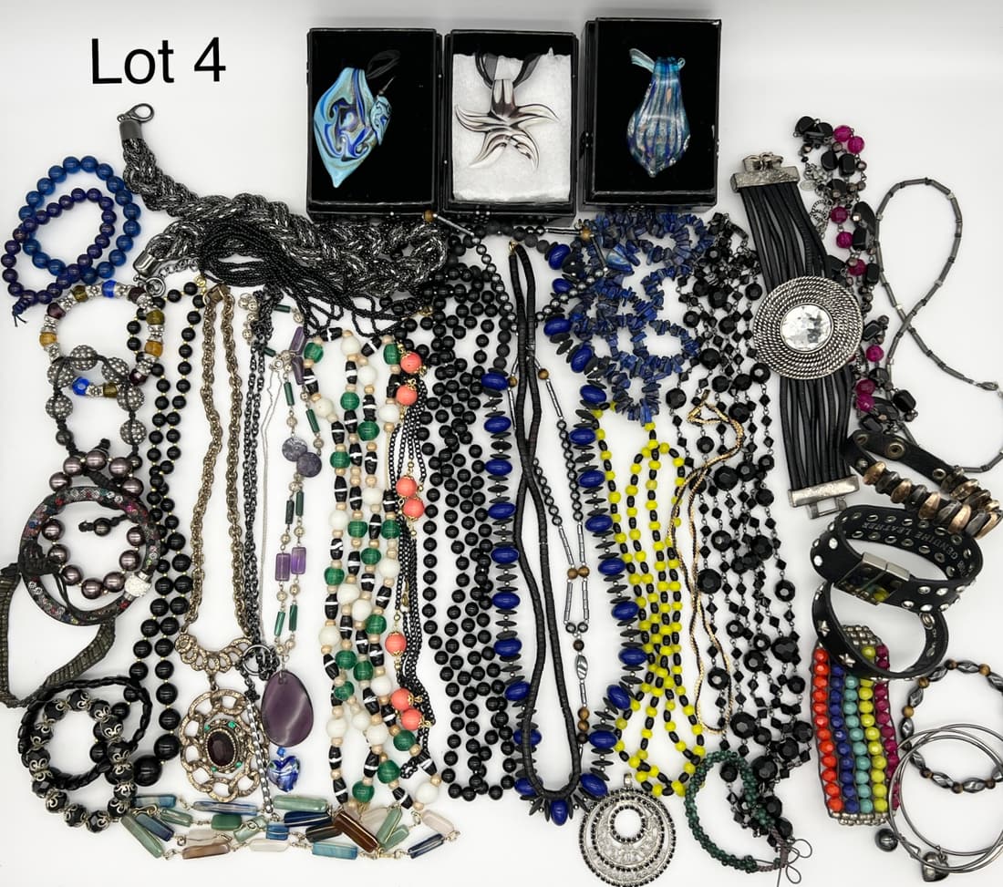Collection of Costume Jewelry In Dark Tones (1 of 7)