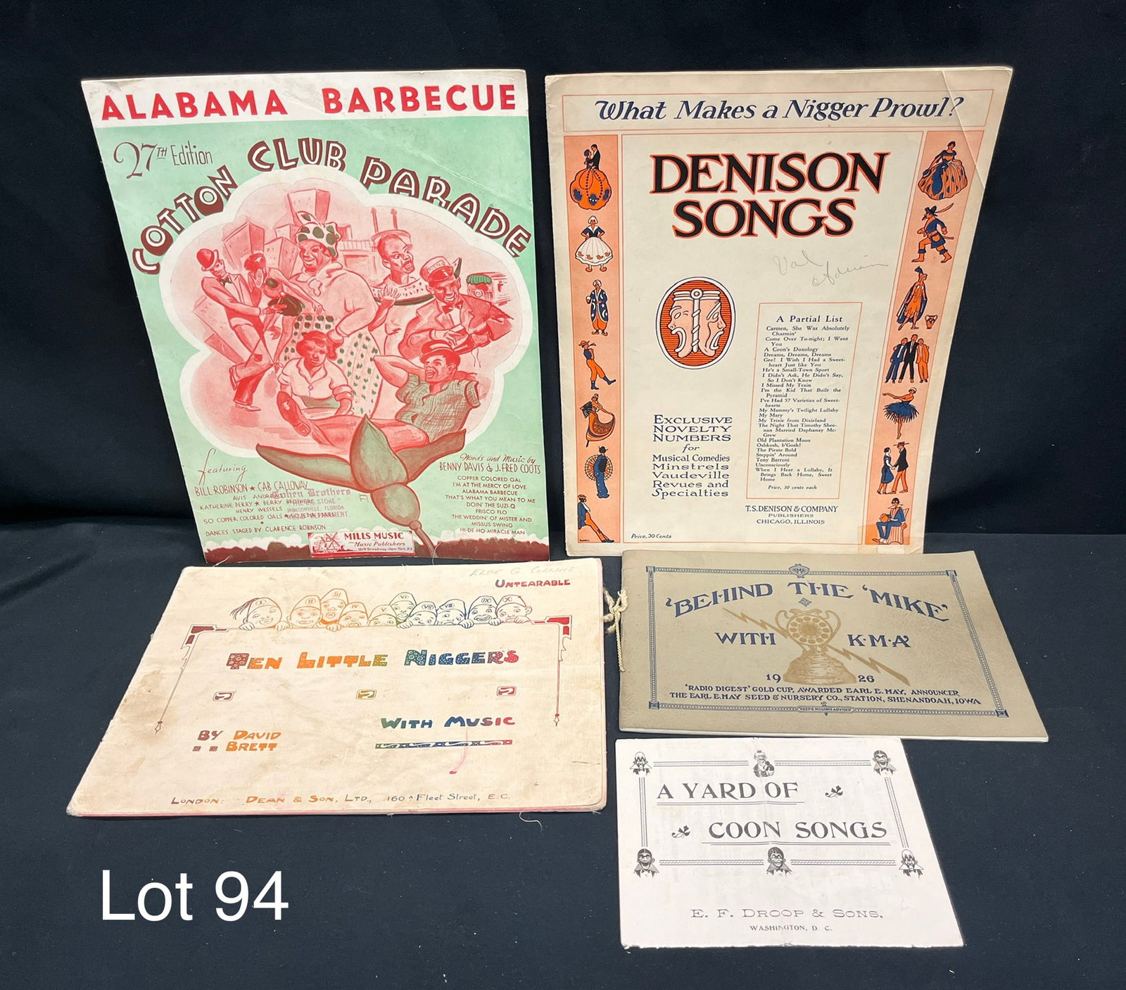 Lot of Early Black Americana Songbooks (1 of 8)