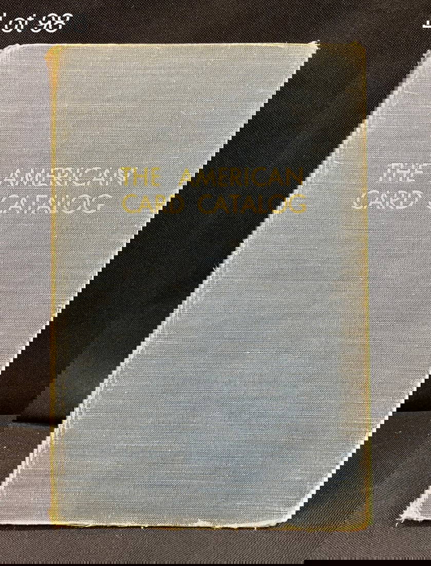 Mid Century "the American Card Catalog" Book Auction