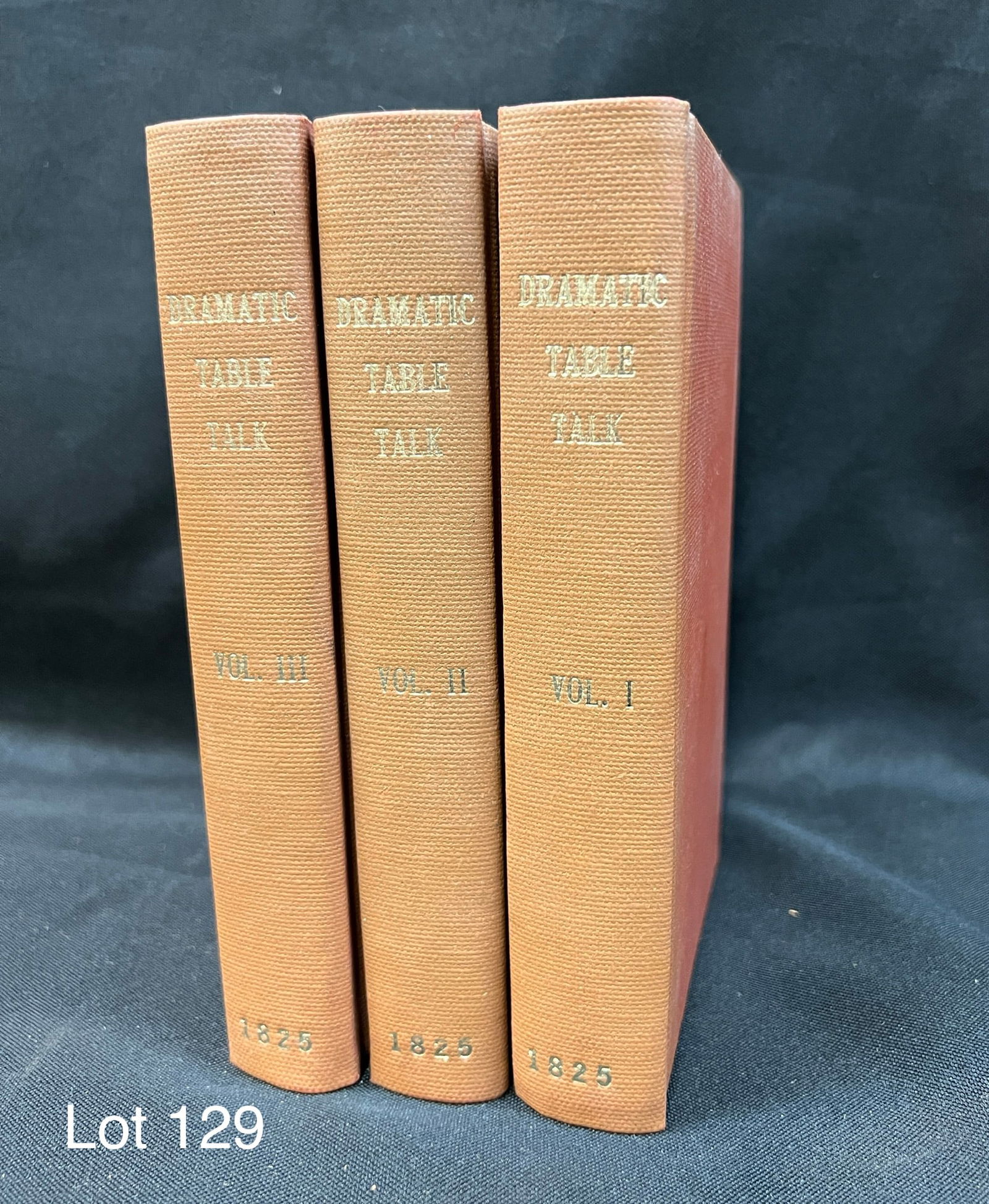 1825 "Dramatic Table Talk" Three Volume Set (1 of 12)