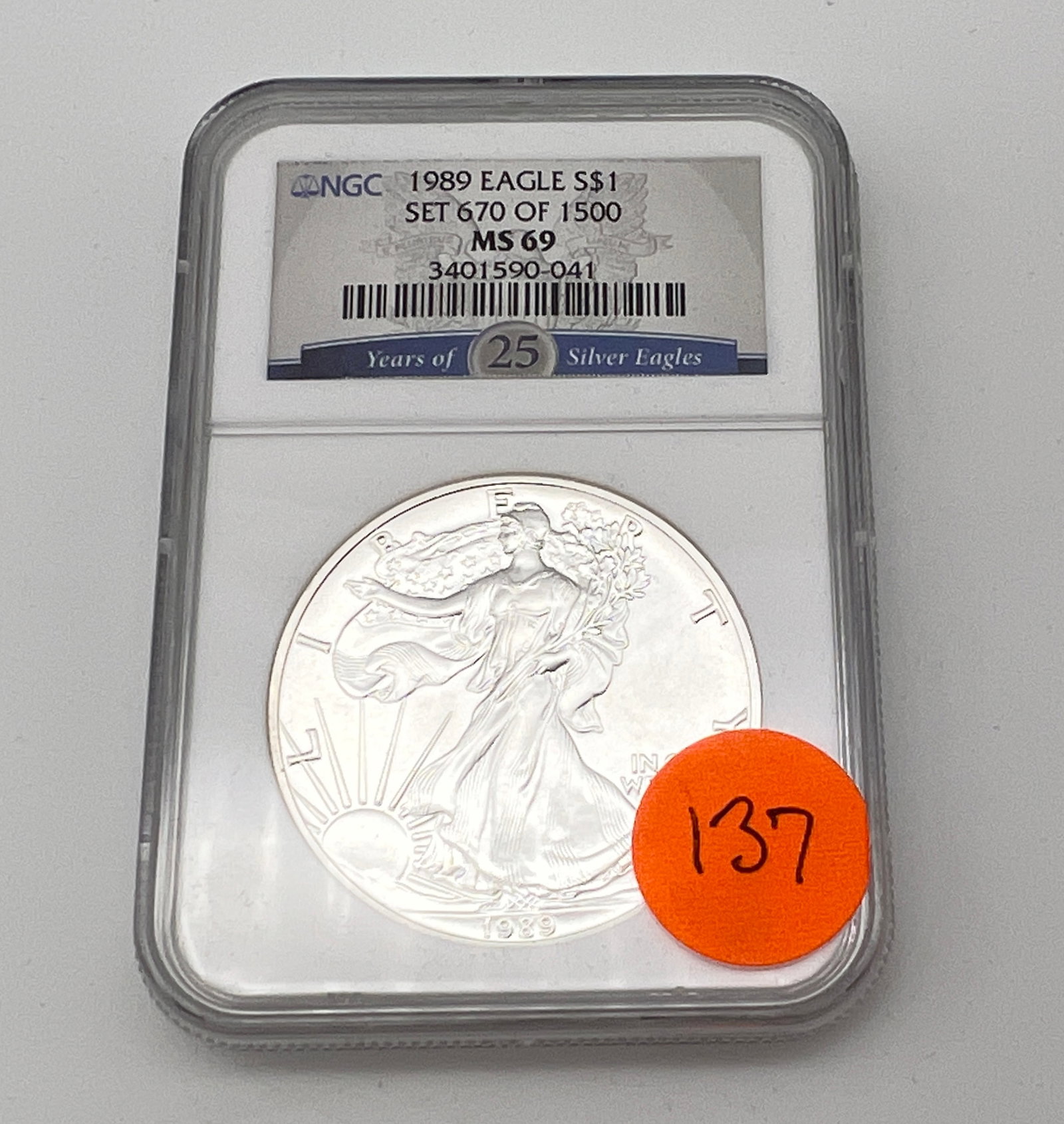 1989 American Silver Eagle (1 of 2)