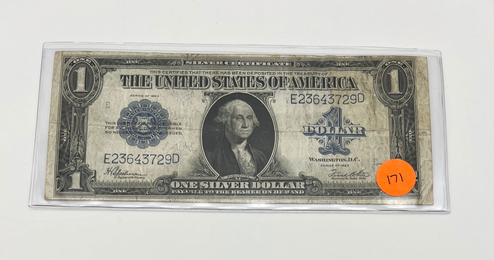 1923 One Dollar Silver Certificate (1 of 2)