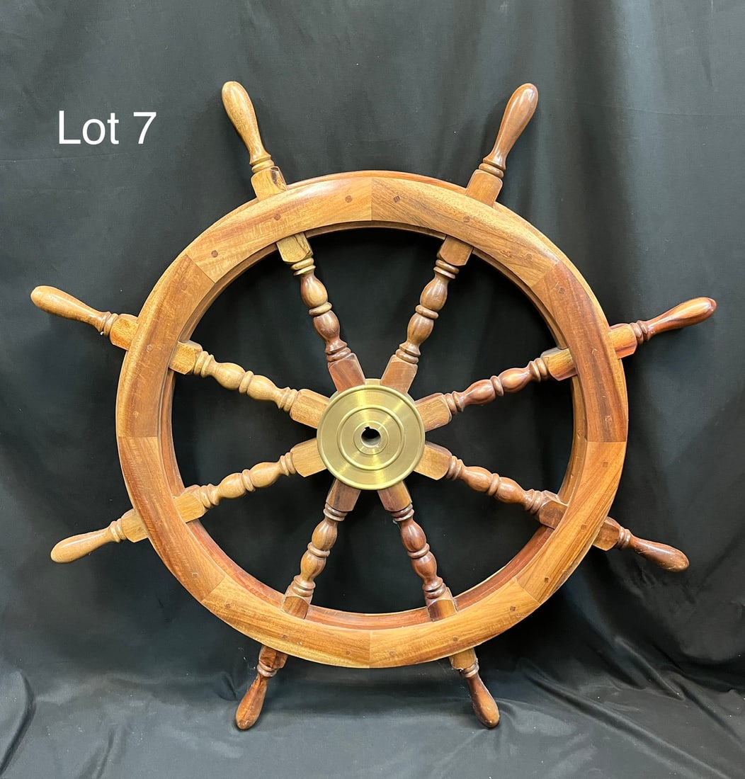 Decorative Wooden Ship's Wheel (1 of 7)
