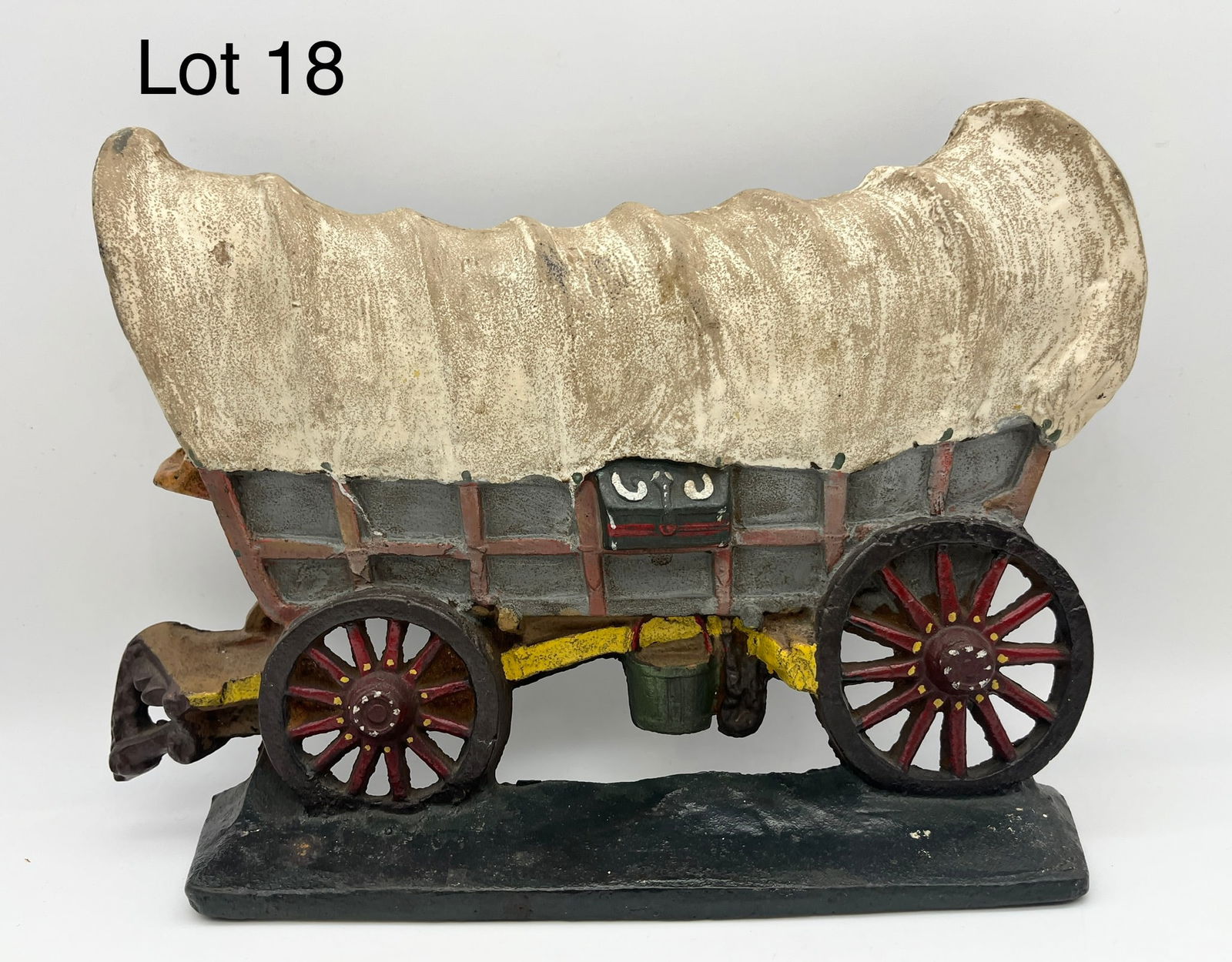 Vintage Cast Iron Conestoga Wagon Doorstop (1 of 8)