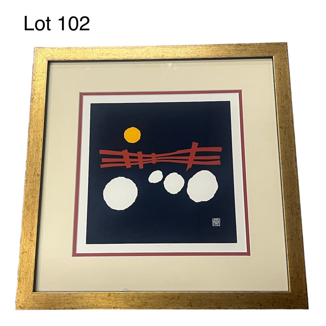 Signed "Poem 1 - Mu" Print by Haku Maki (1924-2000) (1 of 7)