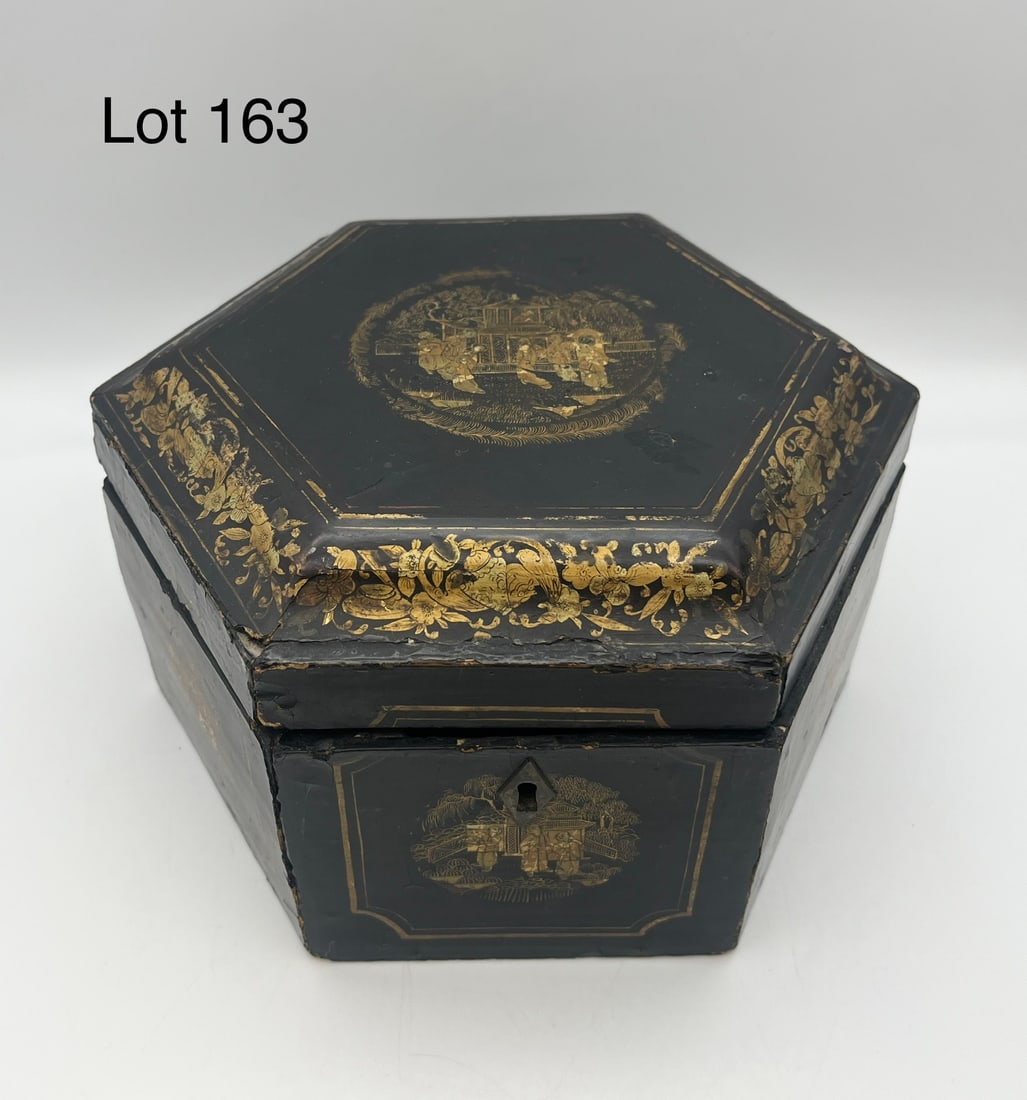 Antique Chinese Hexagonal Tea Caddy (1 of 11)