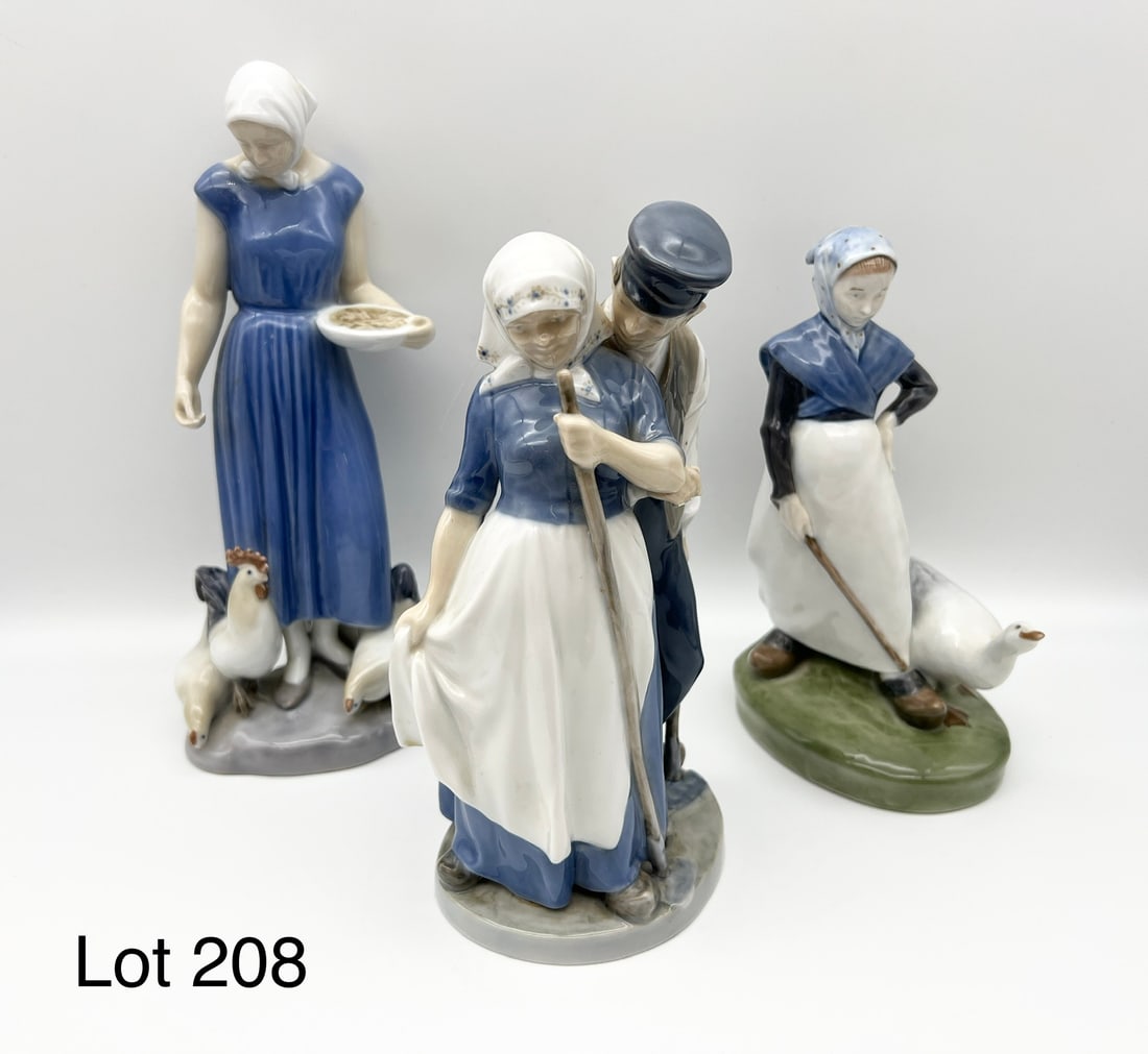 Trio of Royal Copenhagen Porcelain Figures (1 of 10)