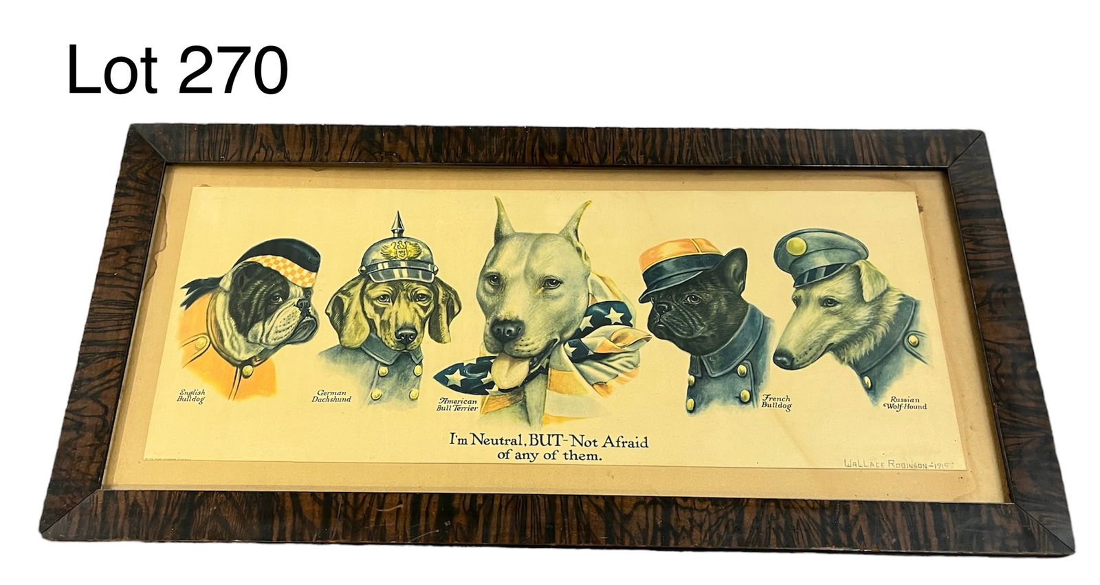 1915 WWI Poster "I'm Neutral, BUT - Not Afraid of any of them." by Wallace Robinson (1893-1956) (1 of 7)