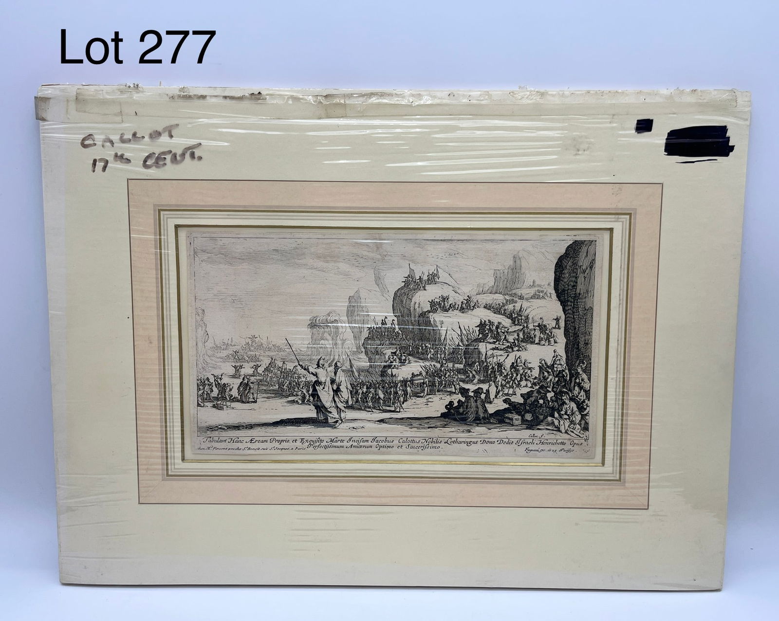 Antique Early State Etching of "Le Passage de la Mer Rouge" by Jacques Callot (1592-1635) (1 of 8)