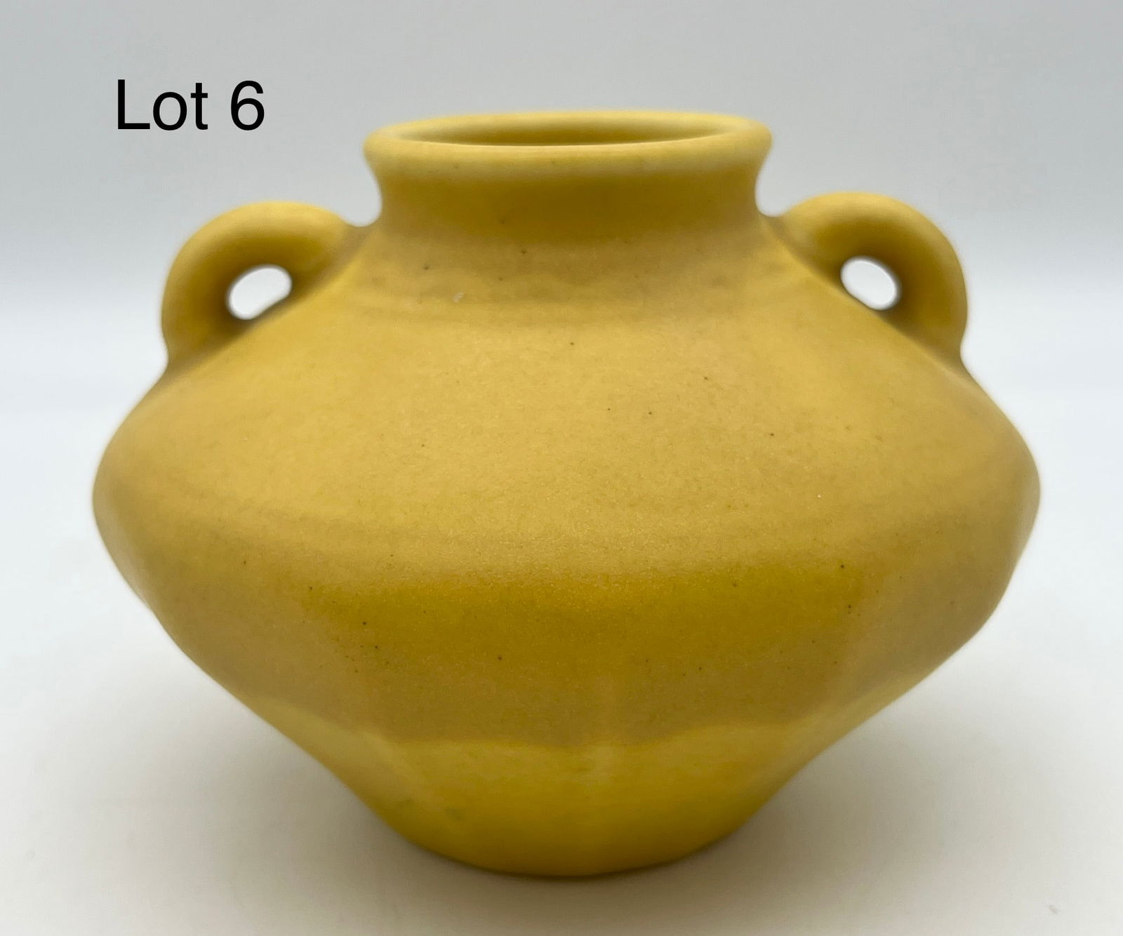 1930 Rookwood Yellow Cabinet Basket Vase #6103 (1 of 6)