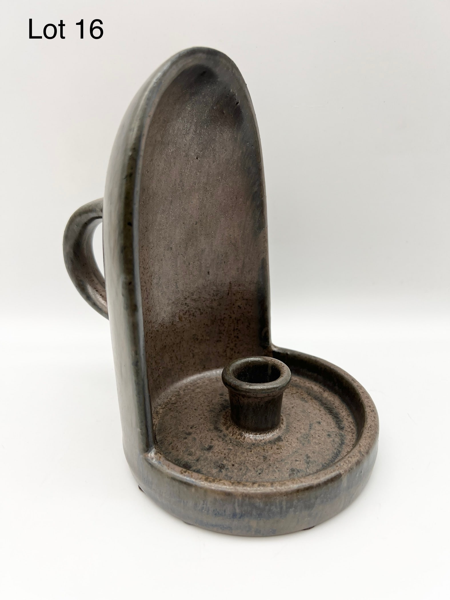 1905 Fulper Pottery Hooded Chamber Stick (1 of 6)