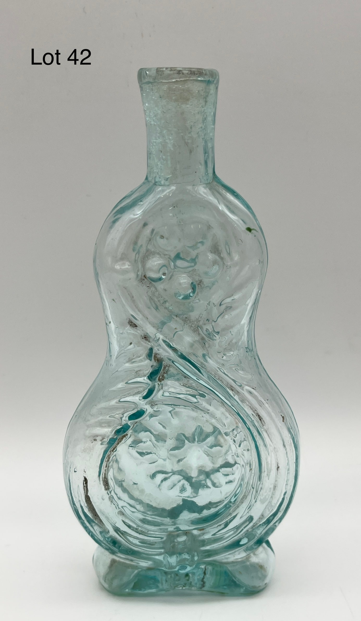 Antique Violin Perfume Aqua Glass Flask (1 of 8)