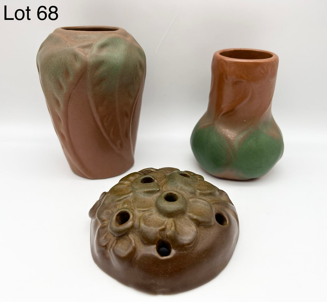 Lot of 1920s Van Briggle Pottery With Mountain Crag Glaze (1 of 9)