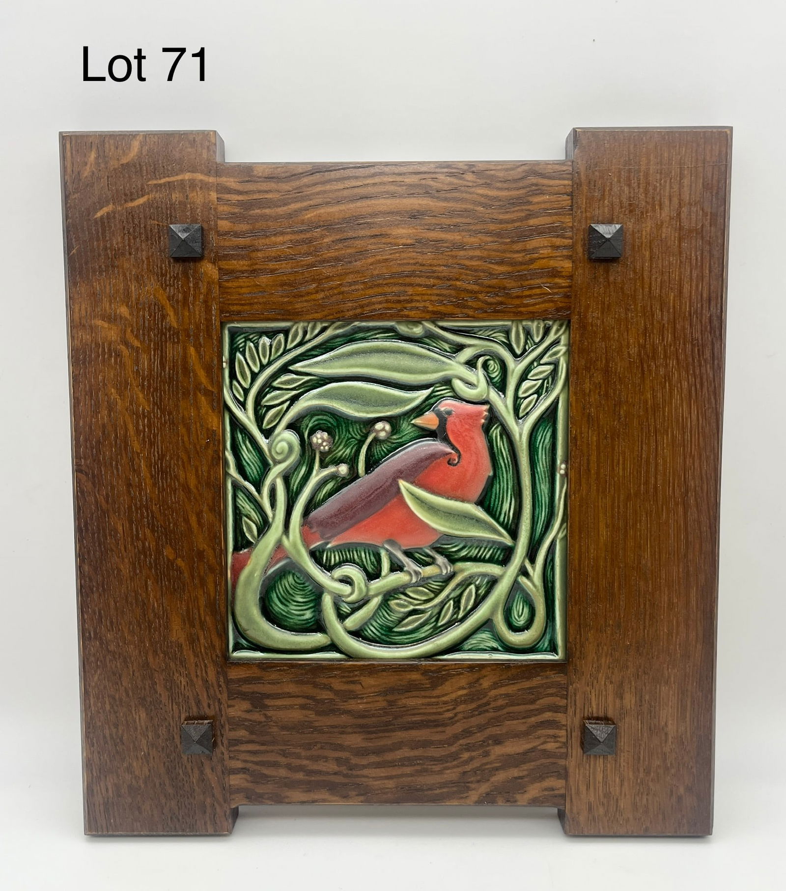 Framed Rookwood Revival Cardinal Tile (1 of 7)