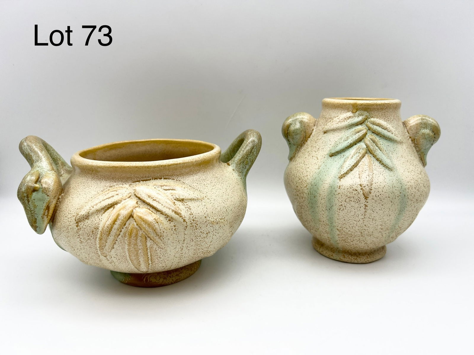 Duo of 1930s Weller Patricia Vases (1 of 10)