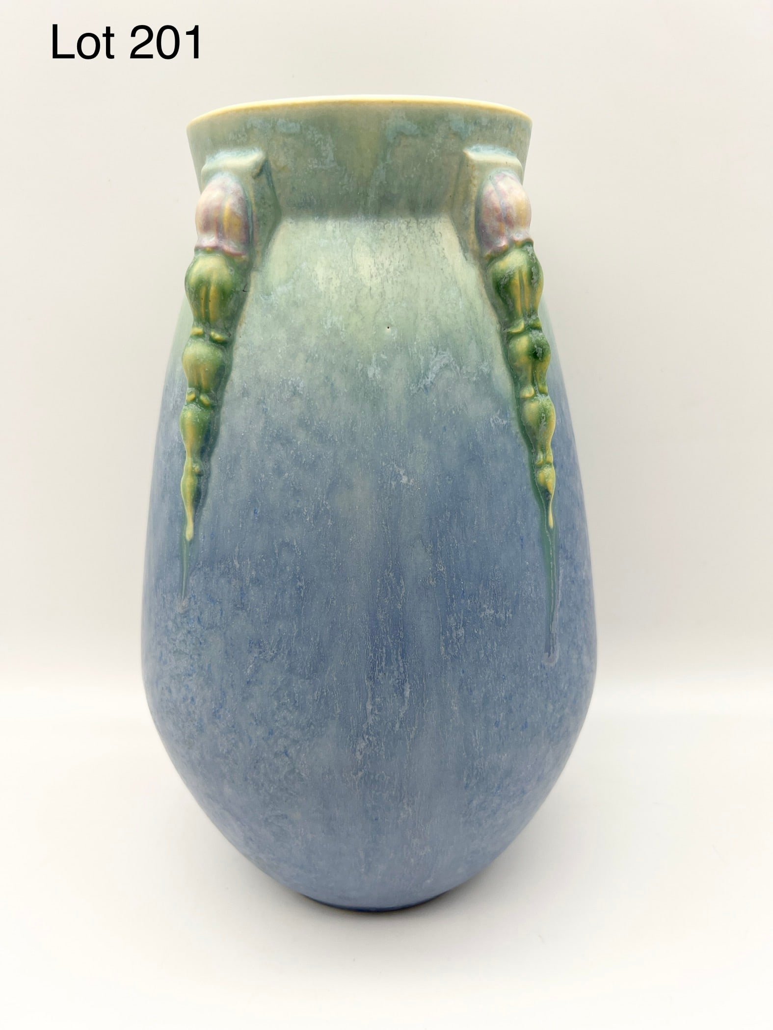 1934 Roseville Matte Blue/green Topeo Vase Auction
