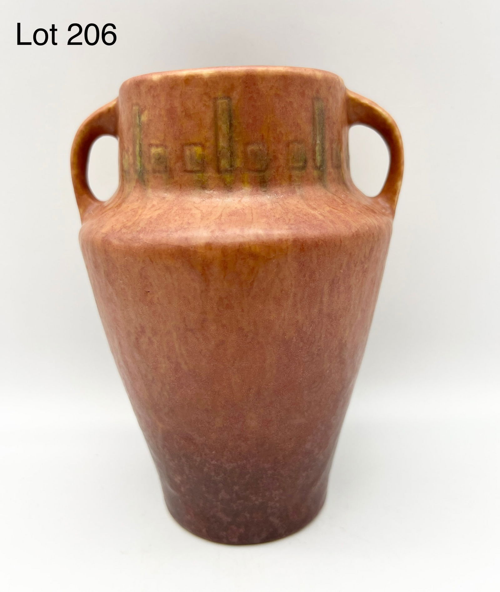 1930s Roseville Orange Windsor Two Handled Vase #546-6 (1 of 7)