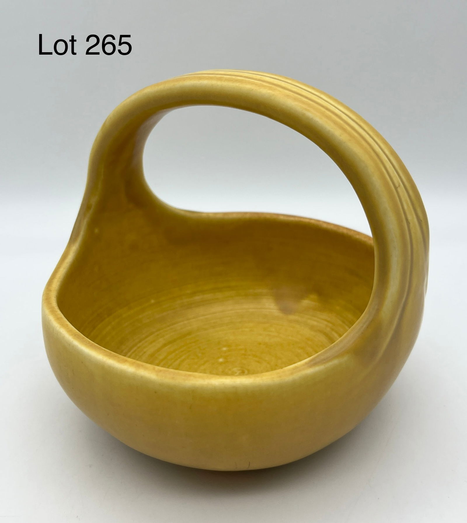 1918 Rookwood Mustard Yellow Soft Porcelain Basket Vase #1641 (1 of 7)