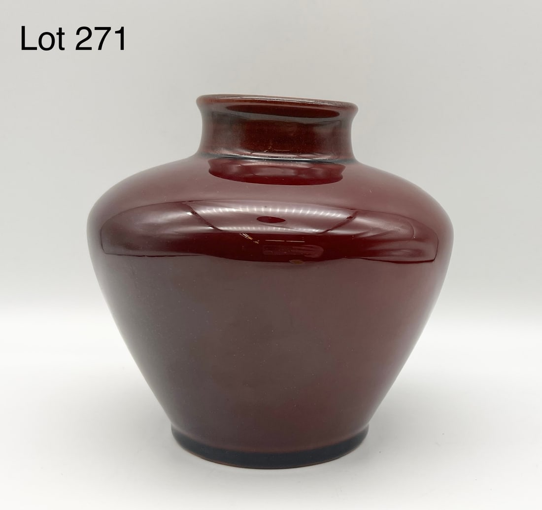1932 Rookwood High Glaze Blood Red Vase #6318 C (1 of 6)