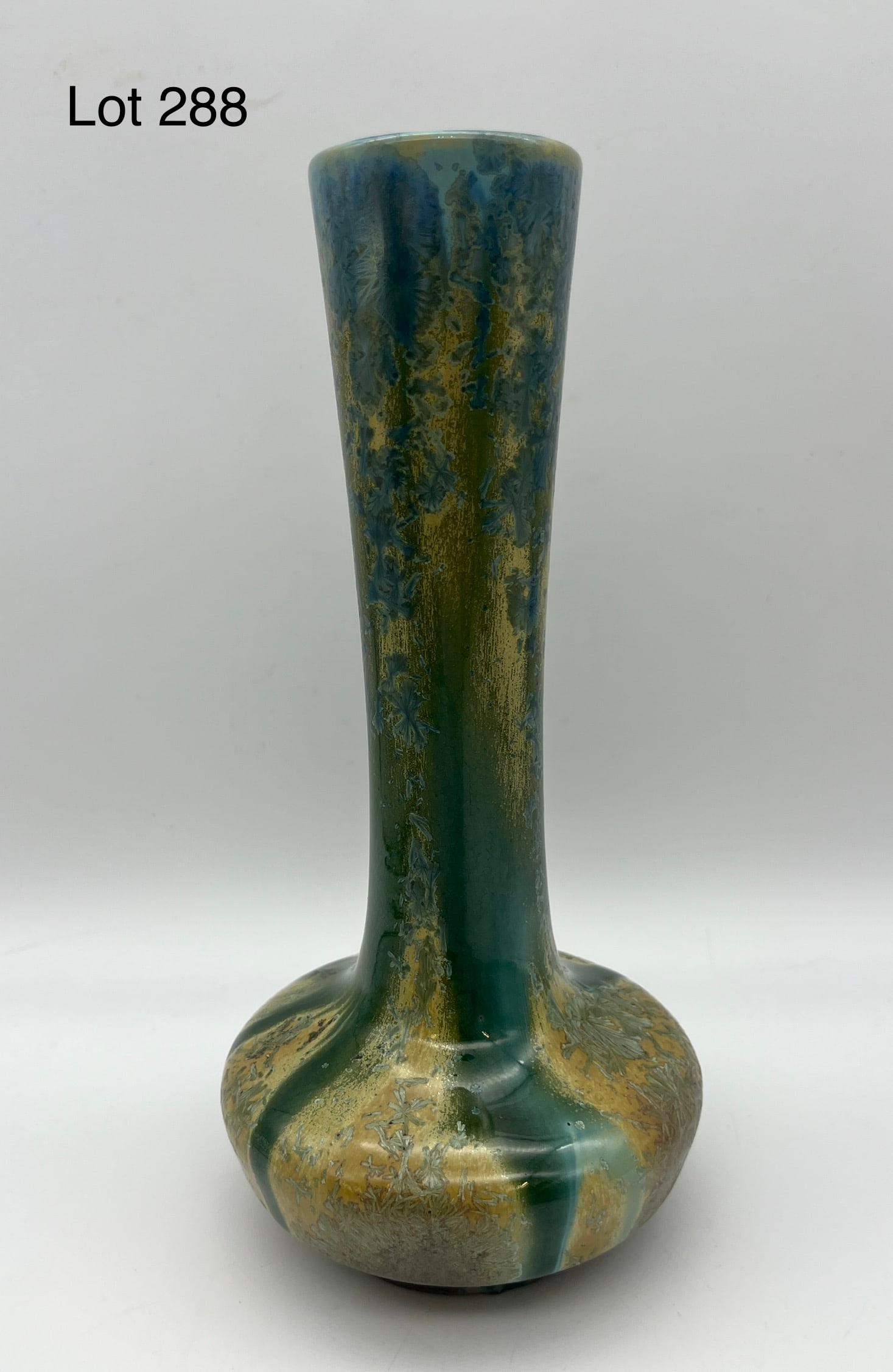 French Art Nouveau Crystalline Glaze Vase by Pierrefonds (1 of 7)
