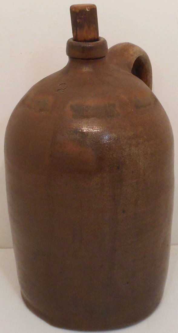 Vintage 2 Gallon Stoneware Crock Whiskey Jug