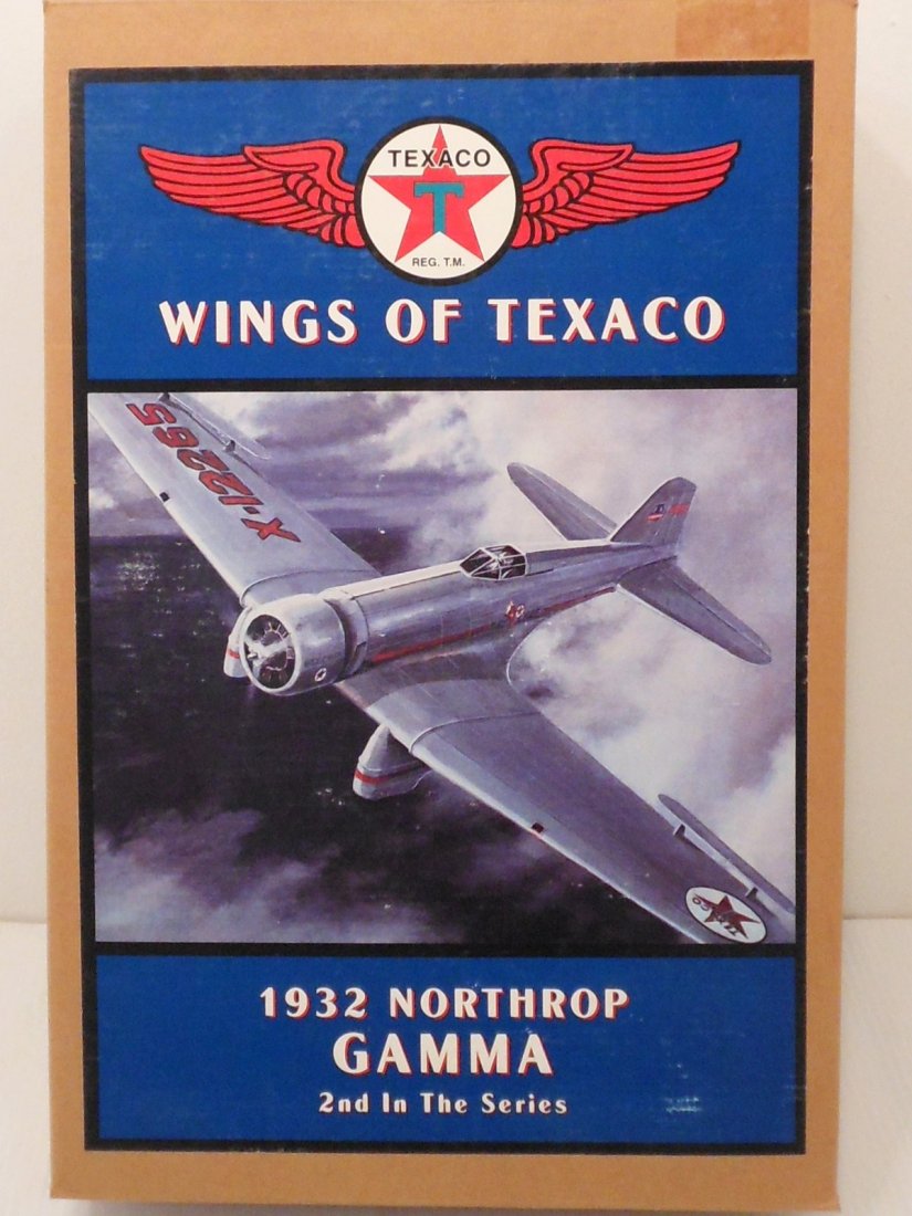 Die Cast 1932 Northrop Gamma Plane Bank: Texaco Wings of Texaco 1932 Northrop Gamma 2nd In The Series, Ertl 1994, like new condition.