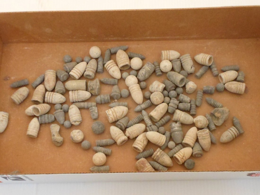 Collection of Civil War Bullets: 100+ what are believed to be civil war bullets and musket balls, some appear to be unearthed.