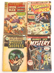 Lot of Vintage Comics Marvel DC Dell: 21 Comics from 1966- 1977. $.12 , .20, .30 and $2.00. Iron Man Captain America, Werewolf, The Cross and the Switch Blade, Sgt. Rock The House of Secrets, Weird war, Sgt. Fury, Howard The Duck, The