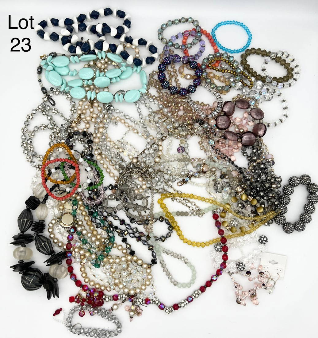 Variety Of Beaded Costume Jewelry Auction