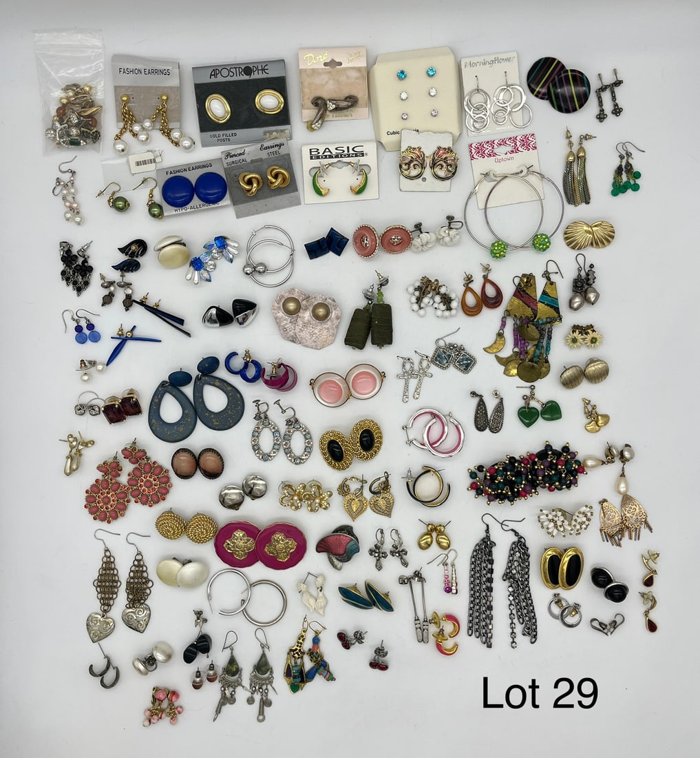 Collection of Costume Jewelry Earring Pairs (1 of 9)