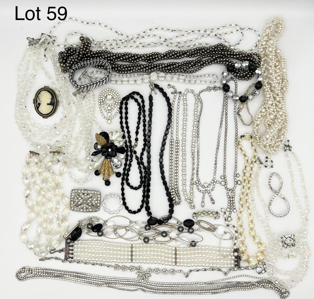 Lot of Elegant Costume Jewelry Including Crystal Rhinestone (1 of 8)
