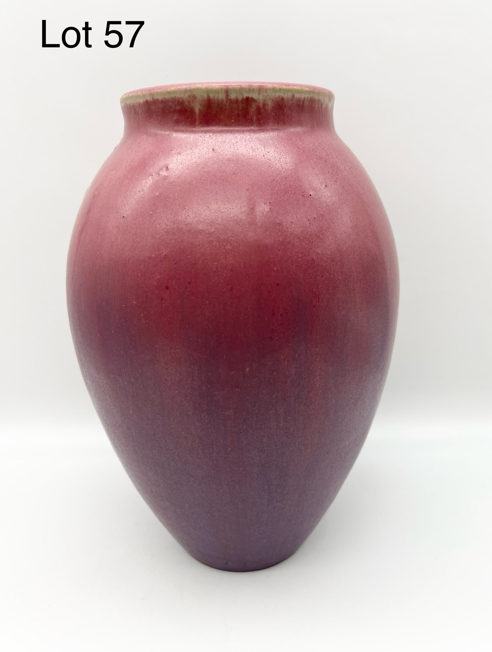 Fulper Unmarked Urn Vase With Rose/Purple Glaze (1 of 9)