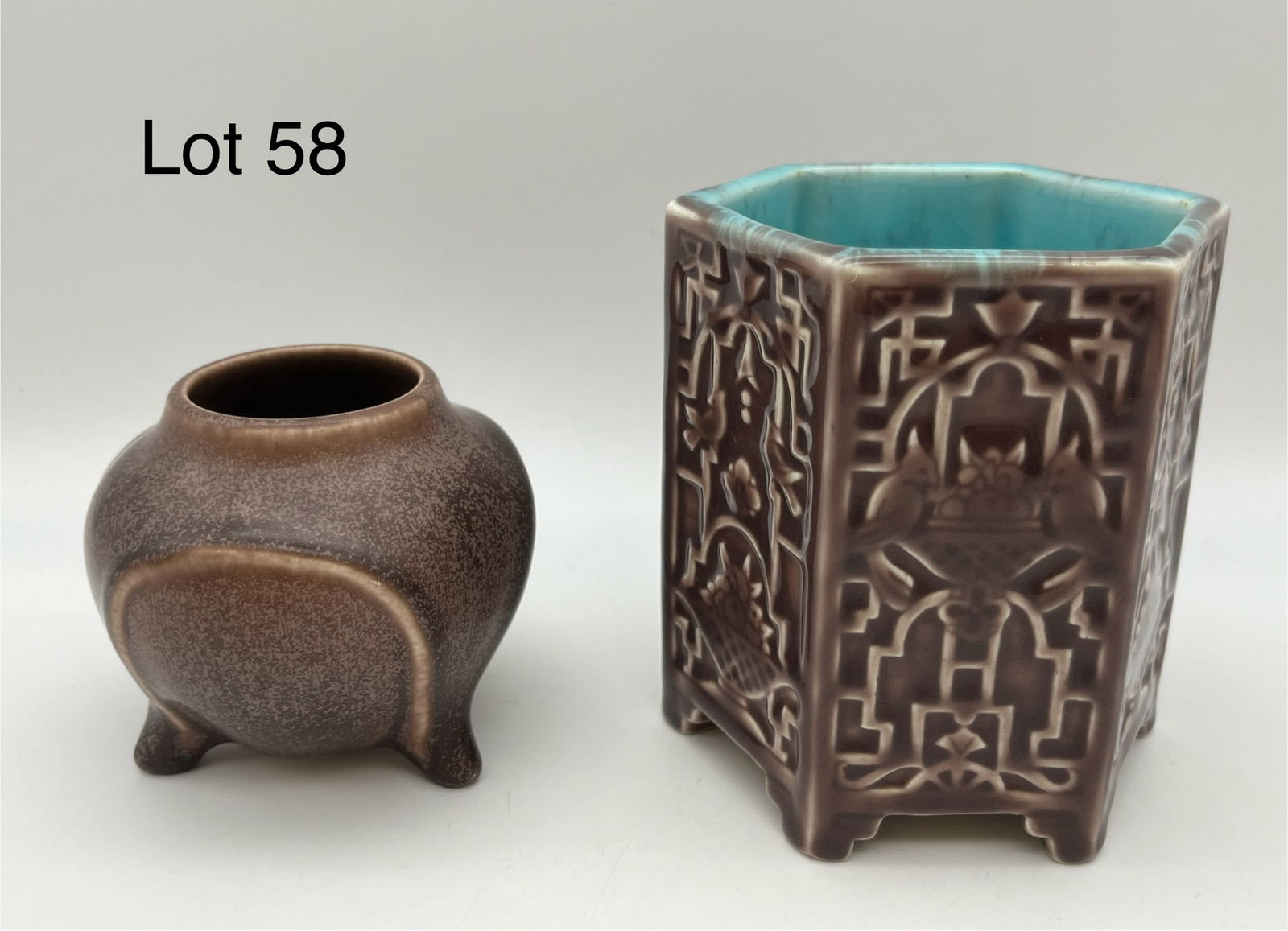 Early 20th C. Lot of Rookwood Pottery in Plum Glaze, #2452 and #2093 (1 of 13)