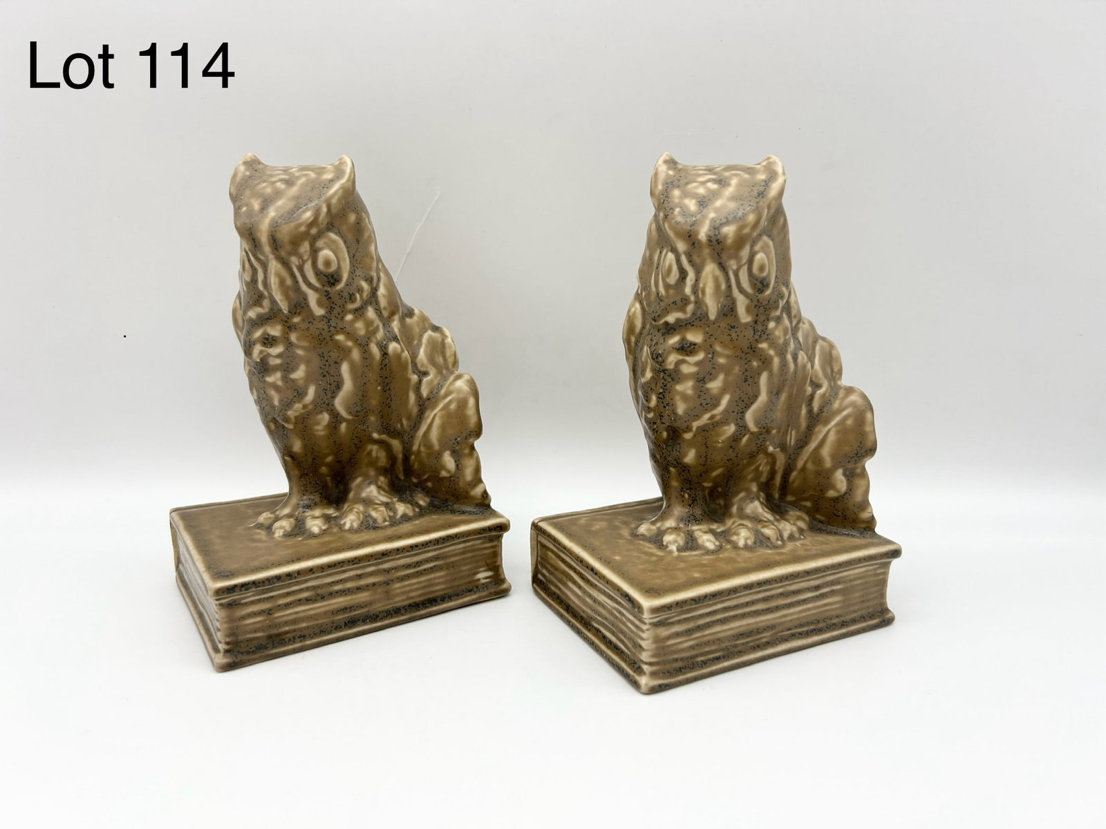 1923 Signed Rookwood Owl Bookends (1 of 8)