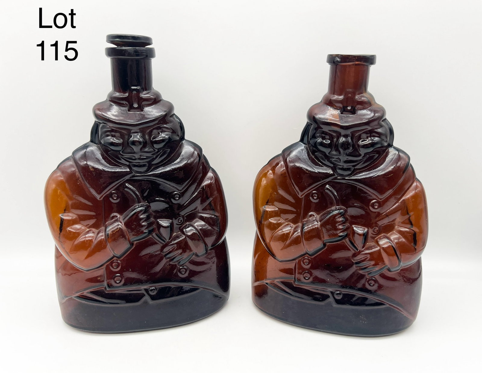 Antique Pair of Van Dunck's Genever Coachman Bottles (1 of 9)