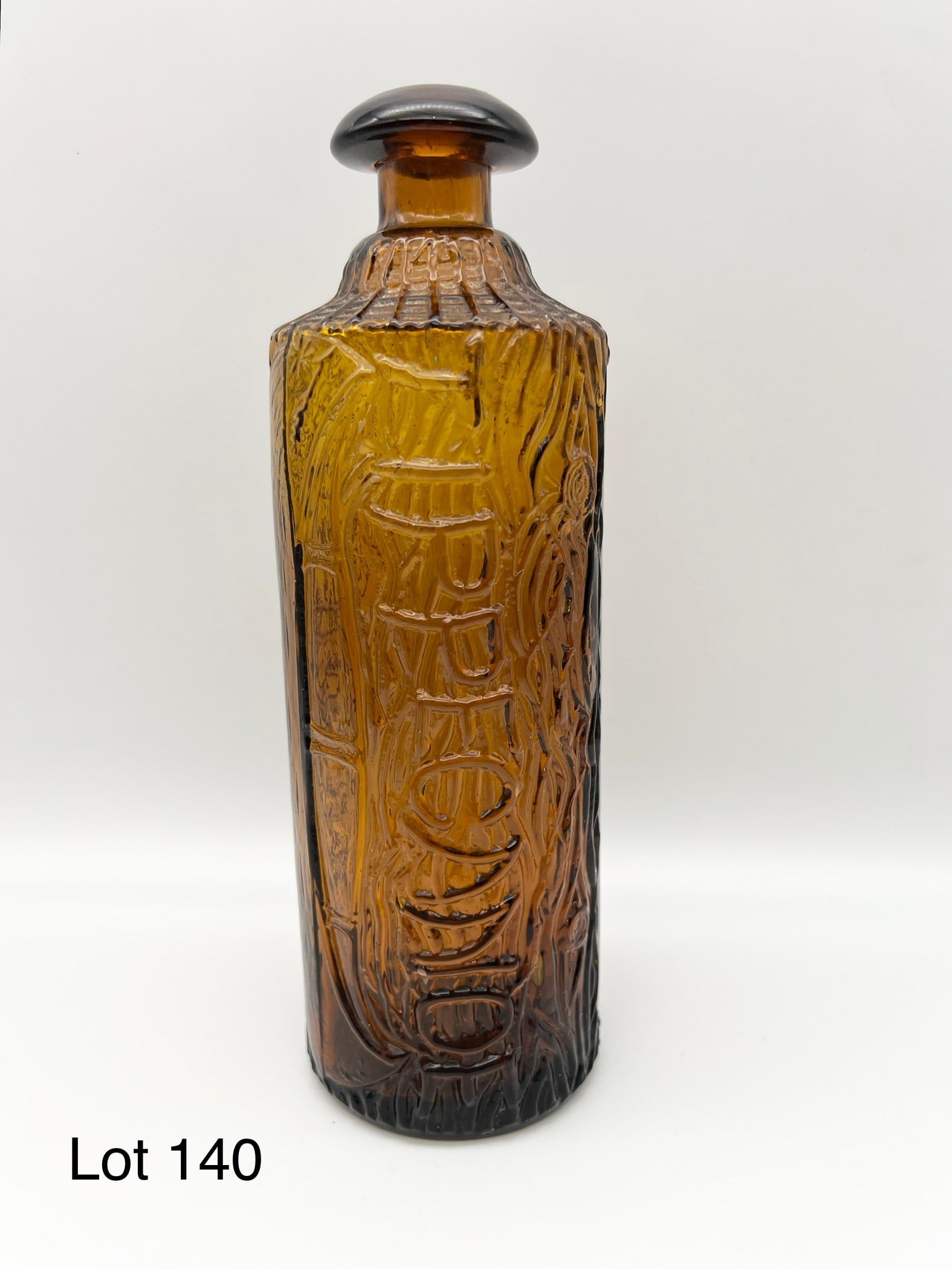 Late 19th Century Amber Glass Tippecanoe Bitters Bottle Auction