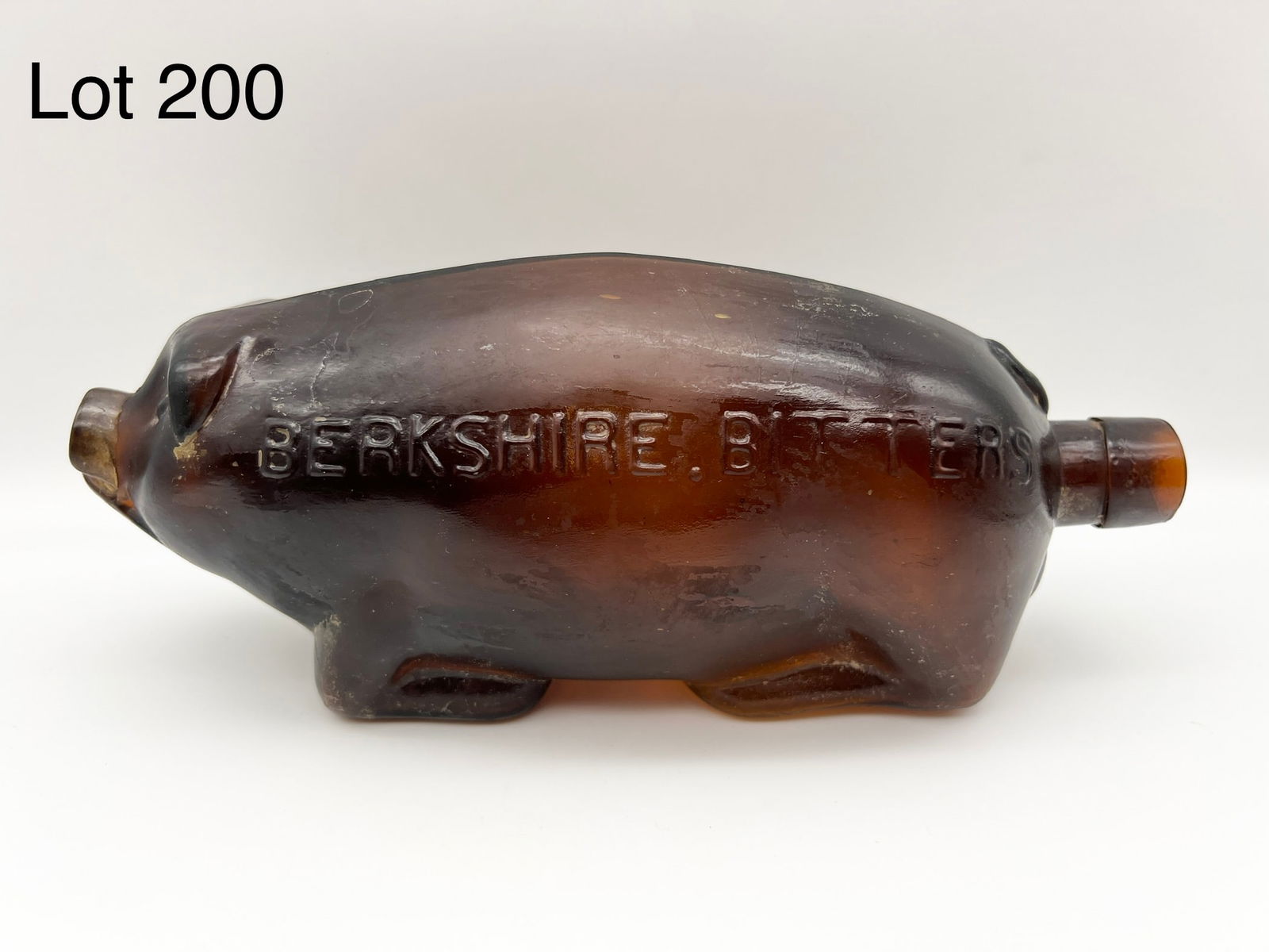 19th Century Berkshire Bitters Figural Pig Bottle (1 of 9)