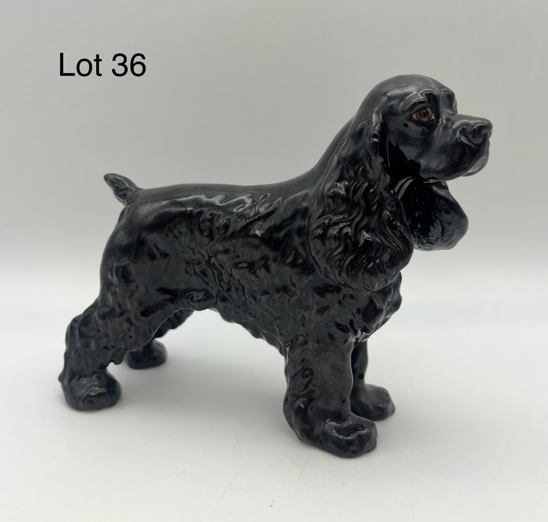 Vintage Boehm Porcelain Black Cocker Spaniel Figurine (1 of 7)