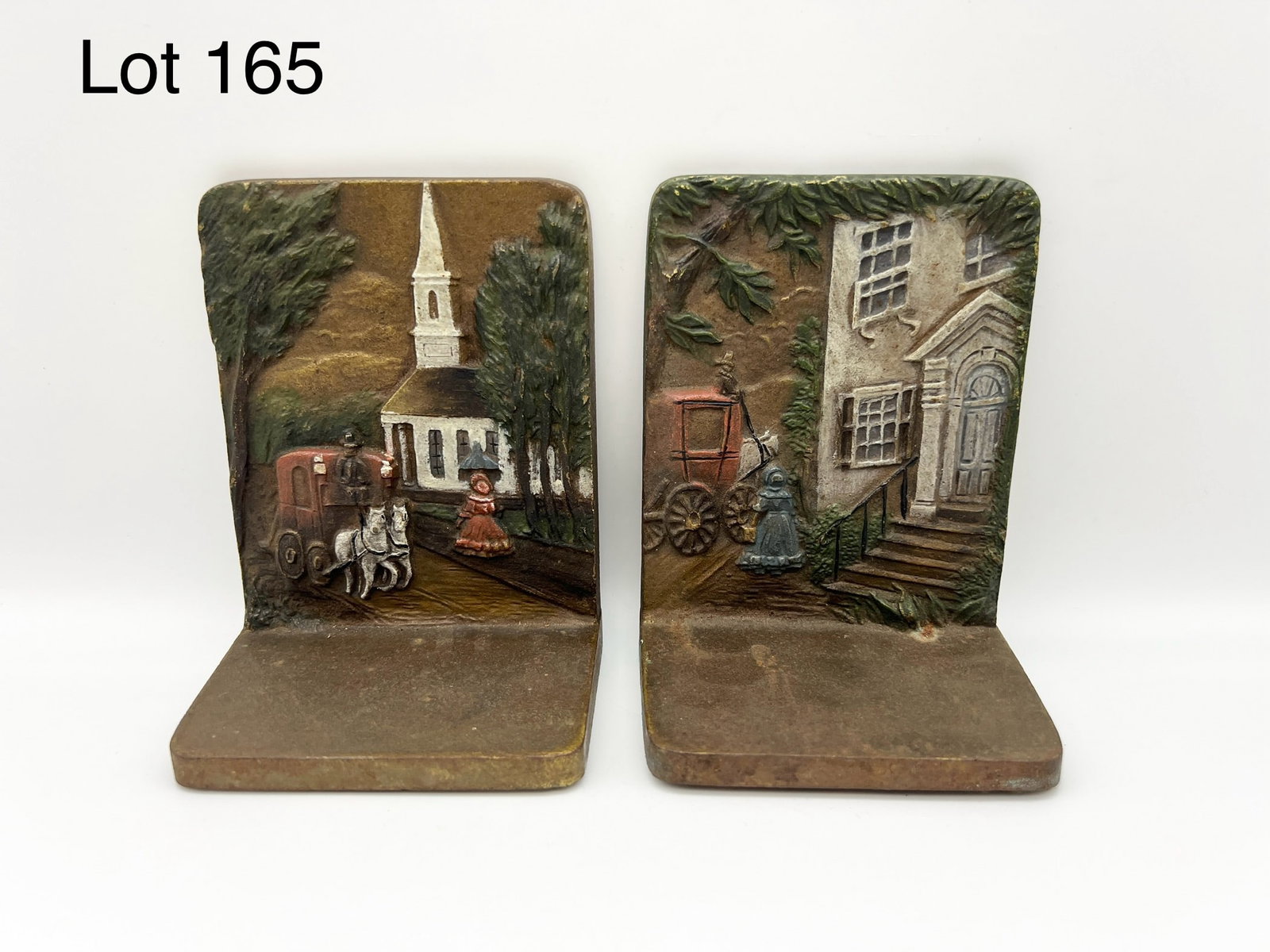 Pair of Antique Bradley and Hubbard Cast Iron Bookends (1 of 6)