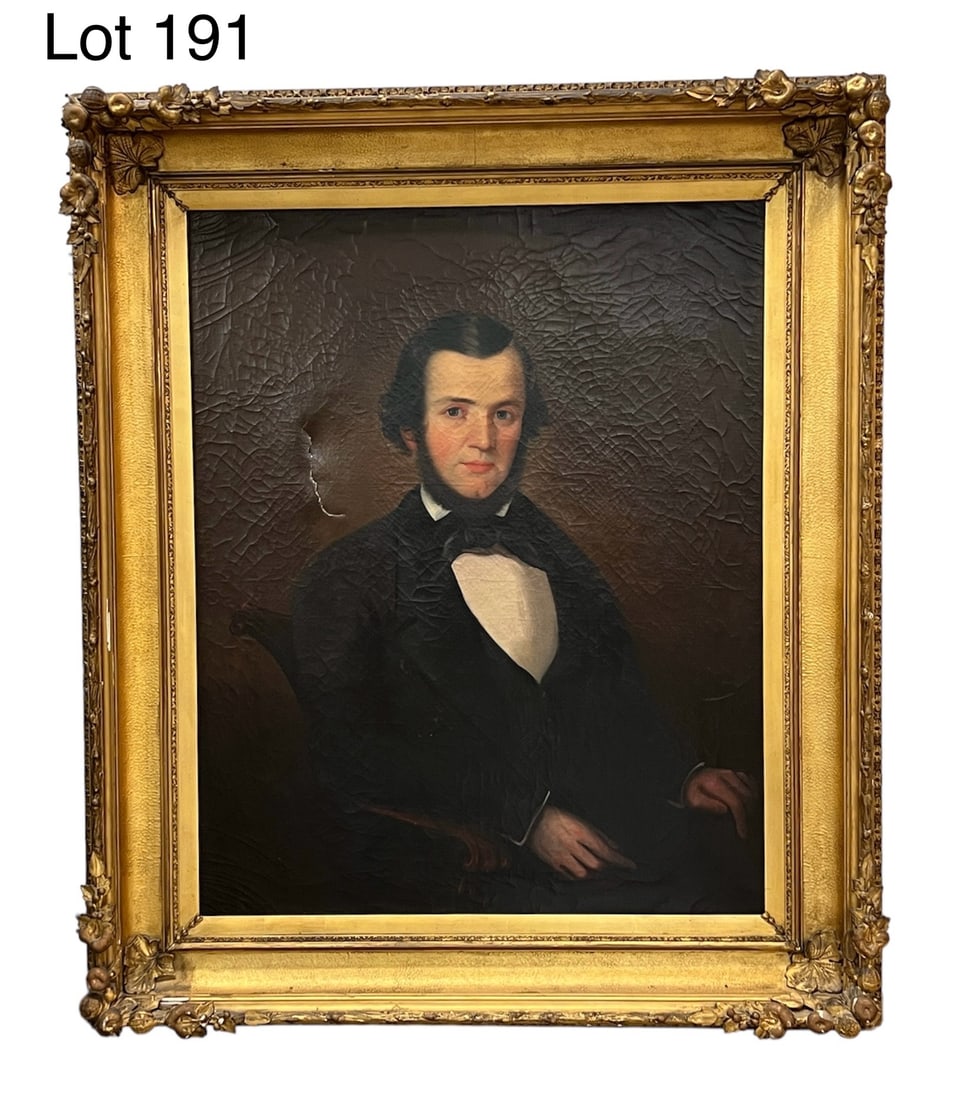 Antique Oil on Canvas Portrait In Gilt Frame (1 of 7)