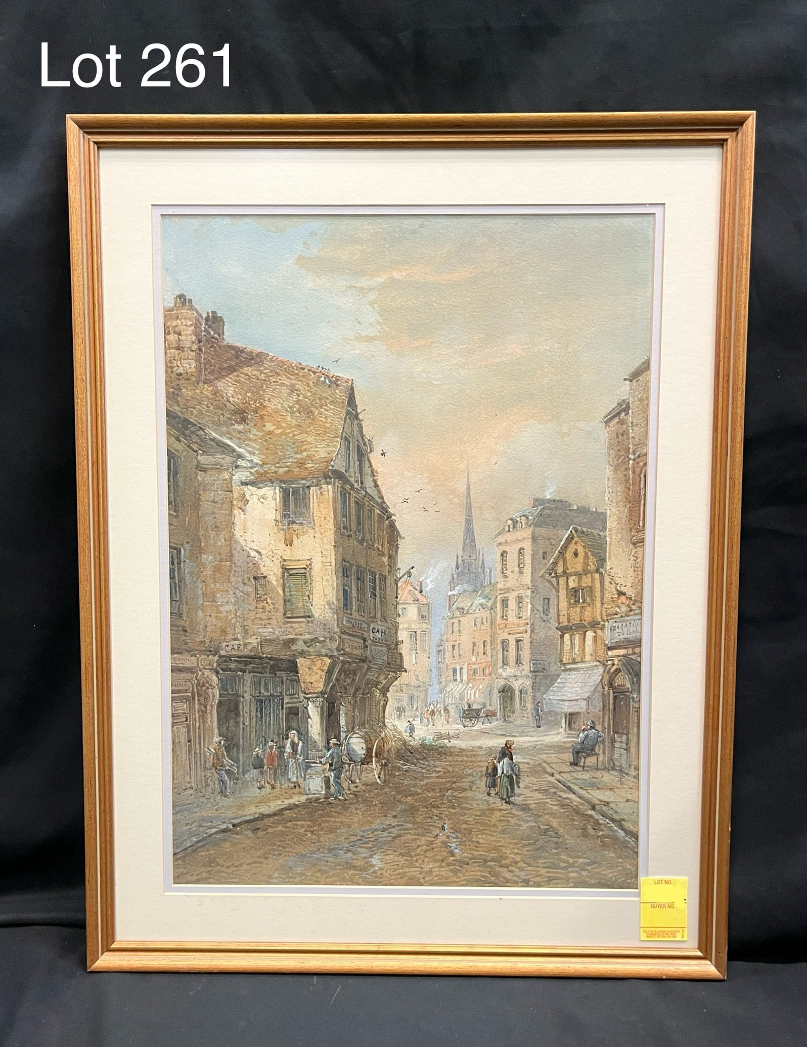 Vintage Lithograph of French Village Scene (1 of 9)
