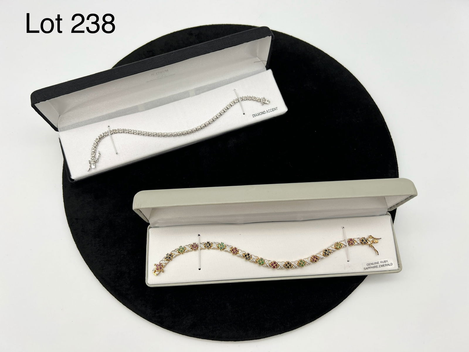 Sterling Silver Bracelet Lot Including 18K Gold and Platinum Plating (1 of 8)