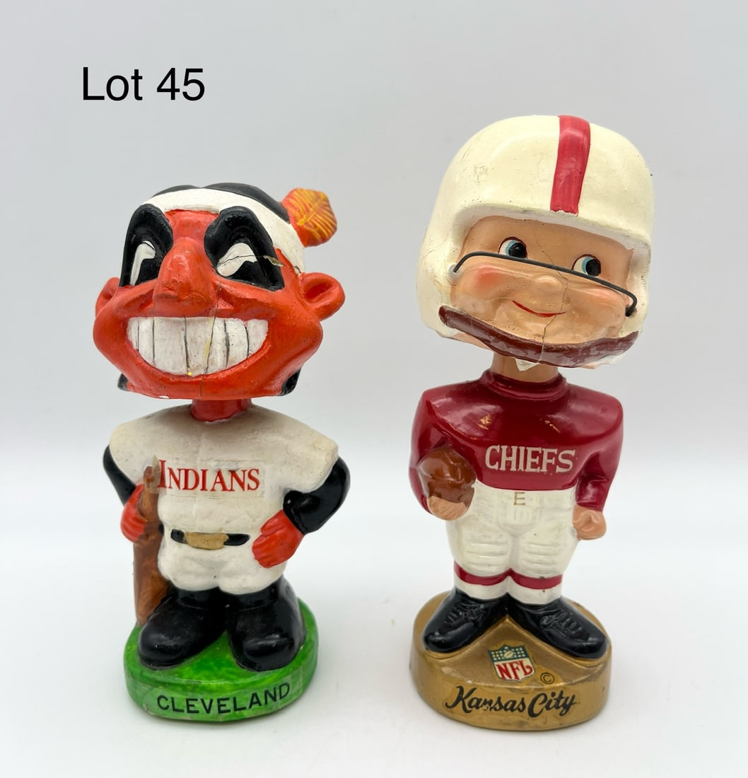 Pair of Vintage Sports Team Bobbleheads (1 of 9)